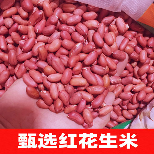 红皮生花生仁四粒红花生