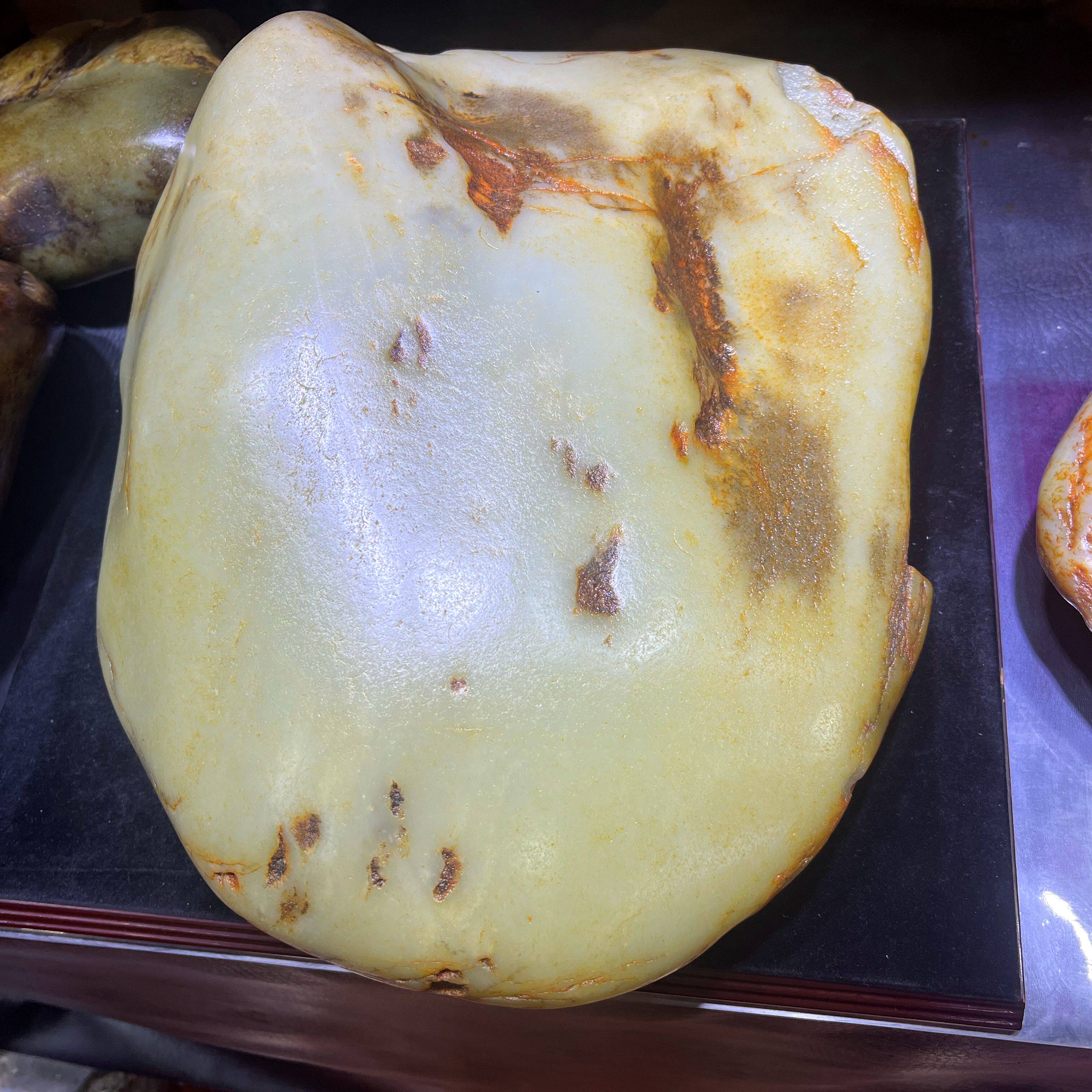 三十公斤天然无修新疆和田玉籽料原石白玉羊脂玉洒金皮籽玉收藏料