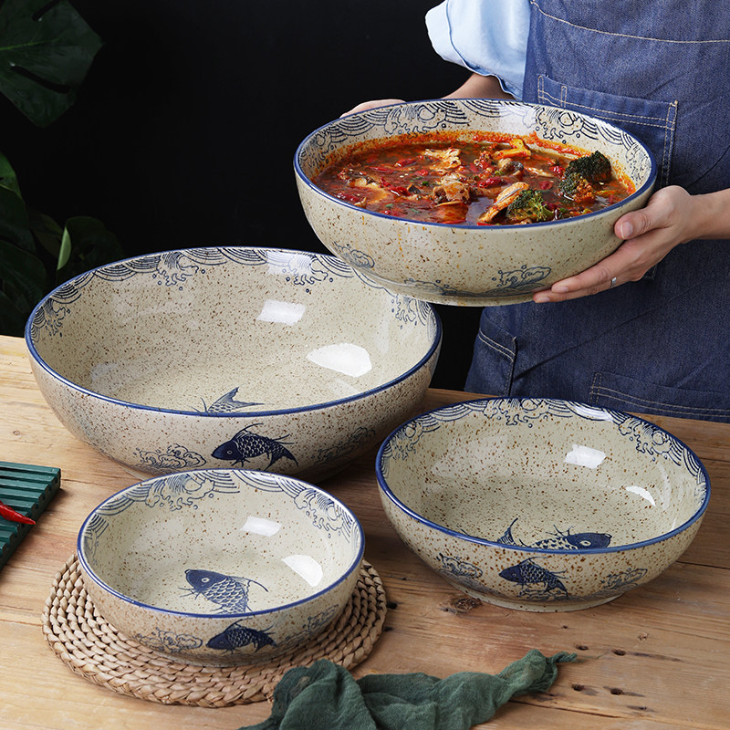 酸菜鱼水煮鱼大盆碗汤碗特大号家用大汤碗毛血旺专用碗陶瓷盆瓷碗,餐饮具,碗,淘宝优惠券,粉丝福利购,淘宝优惠卷