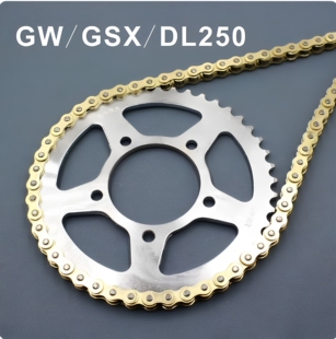 适用铃木骊驰 GW250 GSX250R DL250摩托车套链大小链轮链条三件套