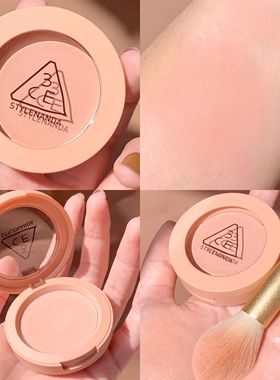 3ce单色腮红液体膏新品三合一裸妆女nudepeach自然蜜桃delectable
