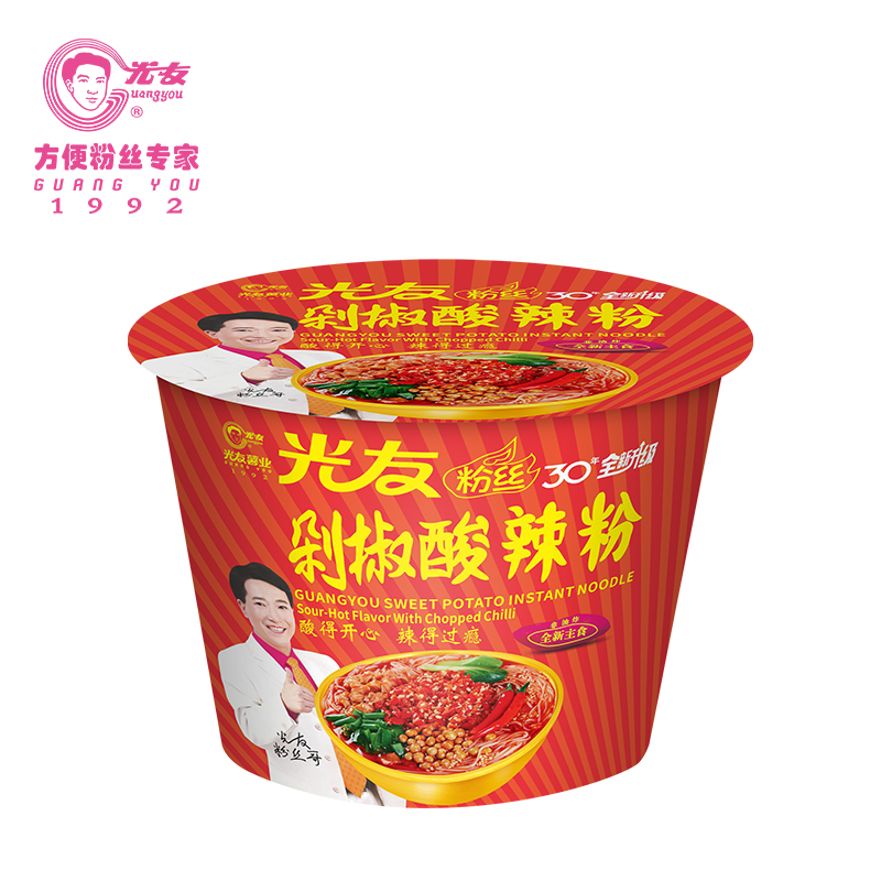 光友剁椒味酸辣粉丝四川特色方便粉丝即泡即食非油炸冲泡粉条