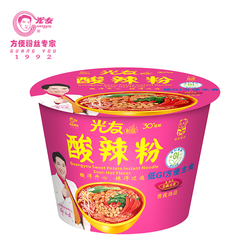 光友粉丝桶装方便面冲泡速食