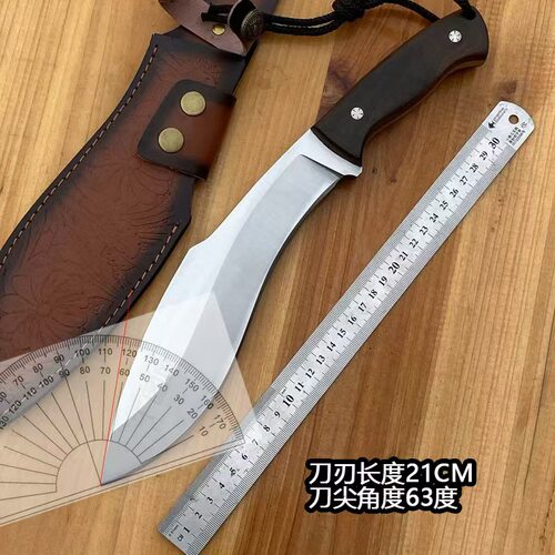 手工锻打户外生存刀具多功能丛林排障刀露营登山柴刀荒野求生弯刀