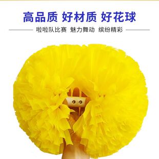 专业比赛拉拉队手摇花手柄哑光花球小学生运动会手拿道具啦啦操球