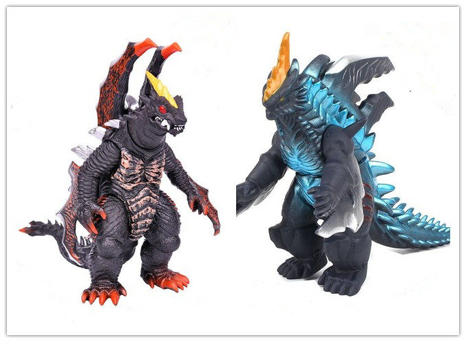 迪玛伽怪兽三种形态初始持剑剃刀形态熔铁怪兽暗剑迪玛迦软胶玩偶