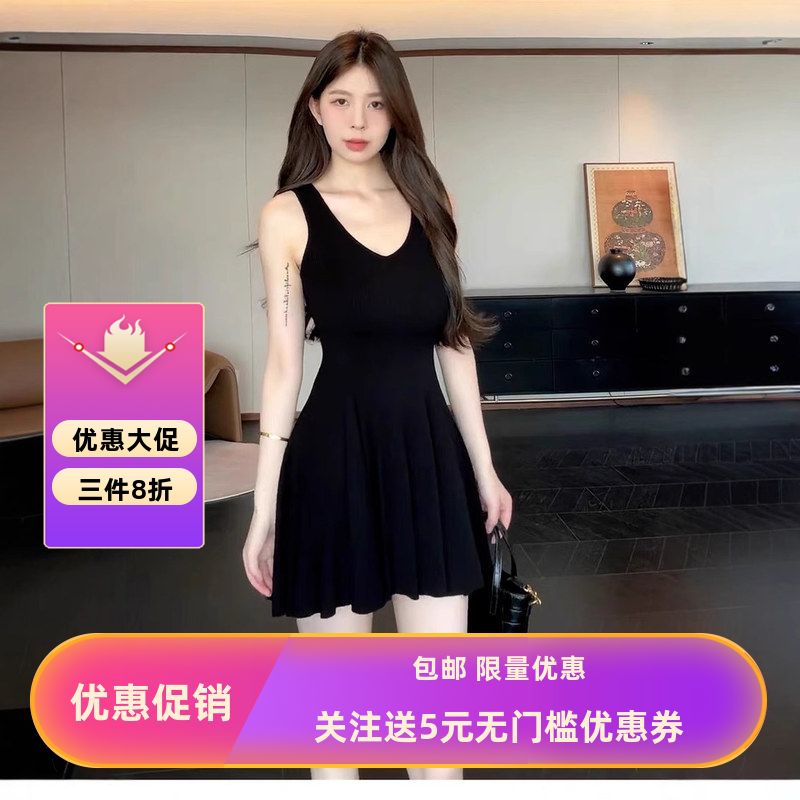 夏季新款法式吊带背心裙基础款打底连衣裙子辣妹气质收腰短裙