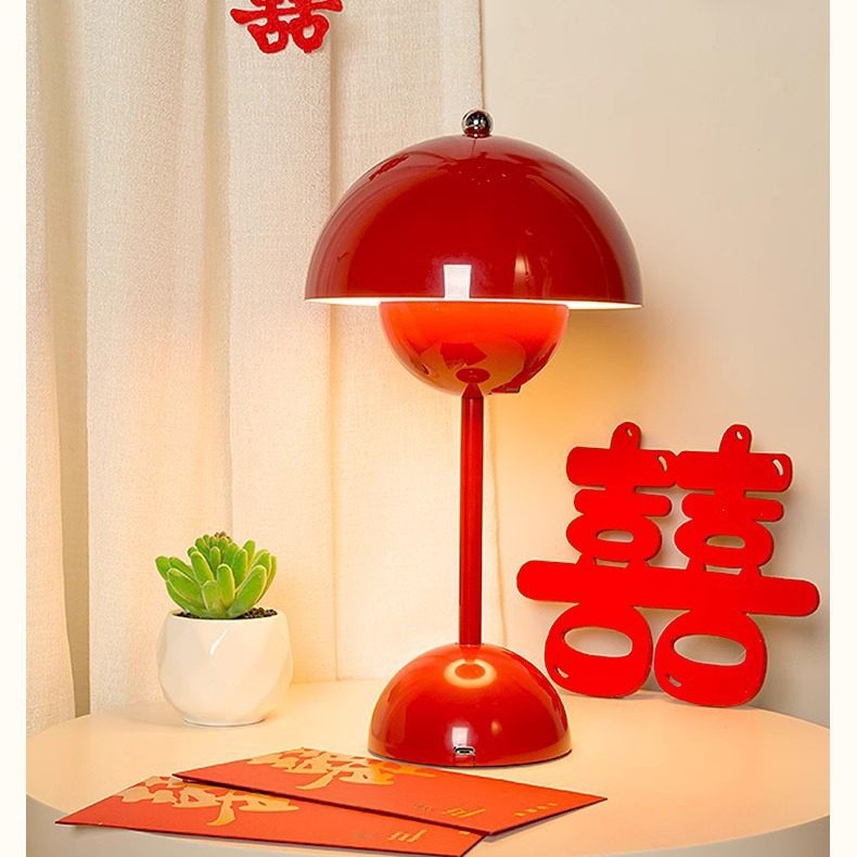 跨境电商北欧丹麦花苞灯客厅卧室床头创意台灯婚庆装饰蘑菇氛围灯
