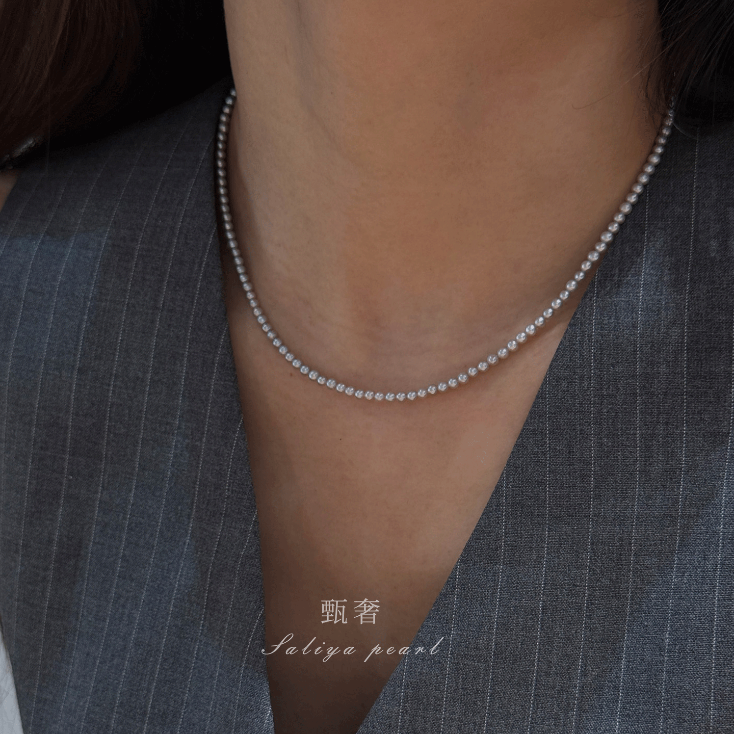 《隐月》3-4mm灰色天然淡水小珍珠项链锁骨链叠戴神器媲美真多麻,珠宝/钻石/翡翠,颈饰,淘宝优惠券,粉丝福利购,淘宝优惠卷