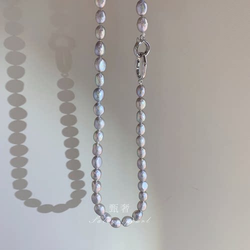 甄奢高级感巴洛克淡水珍珠项链