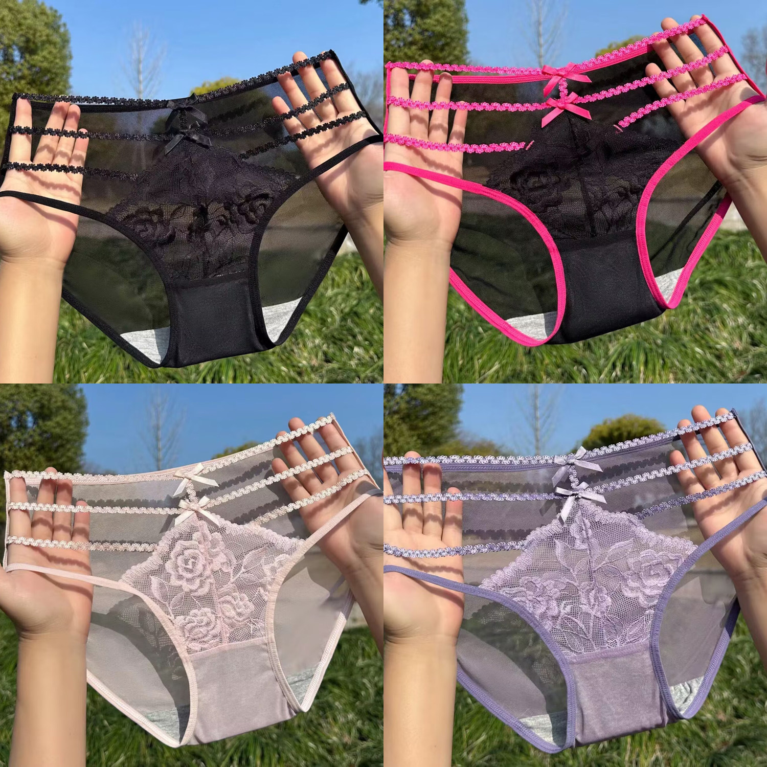 新品高开叉细带镂空诱惑内裤女中高腰大码超弹网纱性感翘臀短裤头,女士内衣/男士内衣/家居服,女三角裤,淘宝优惠券,粉丝福利购,淘宝优惠卷