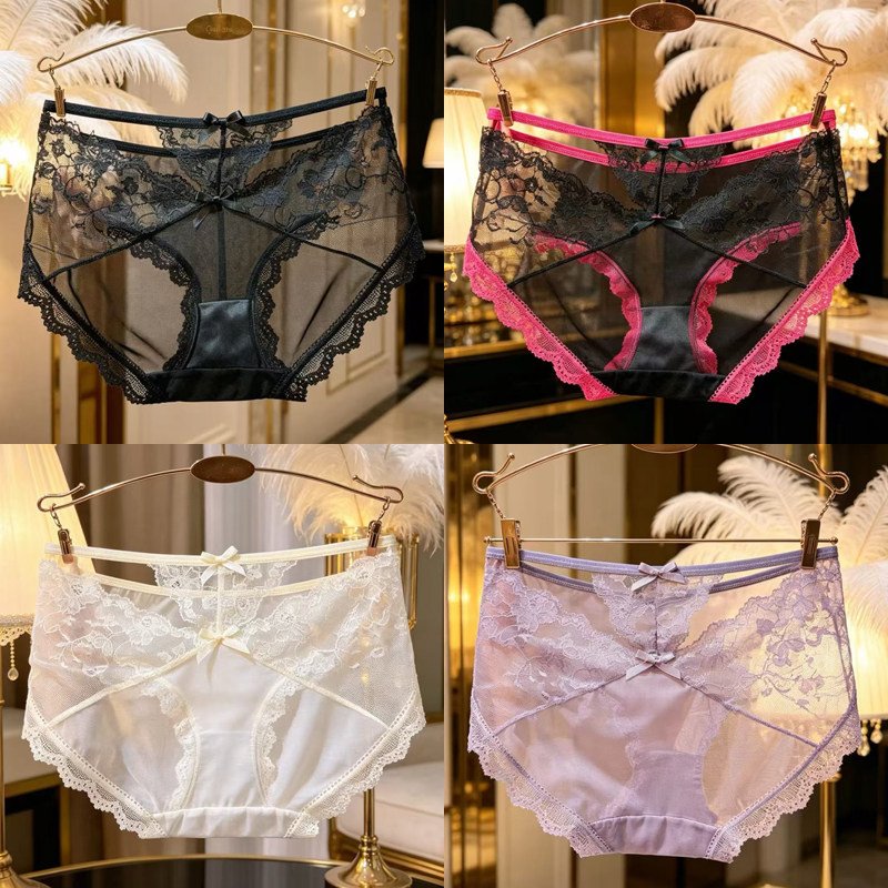 高级蕾丝性感透明舒适网纱内裤女