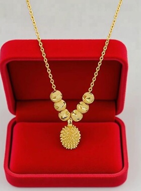 同款榴莲转运珠小裙子项链女轻奢精致时尚小众灵动锁骨链项饰