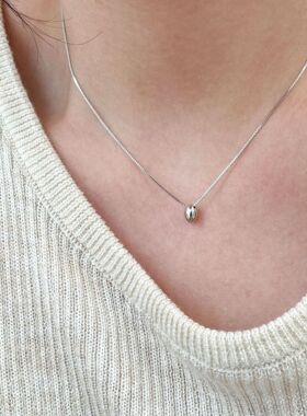 S925镀银豆豆项链女新款爆款小圆豆吊坠轻奢高级感锁骨链颈链