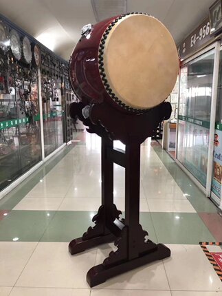 台湾寺院法器殿堂鼓鼓楼立鼓全套祥云鼓架台湾铃鼓站鼓风雷鼓
