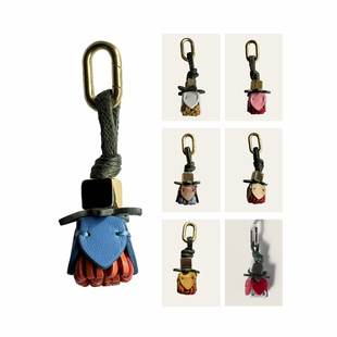 全真皮拼色MIU系小花苞鞋子装饰品吊坠鞋带扣张元英同款包包挂饰