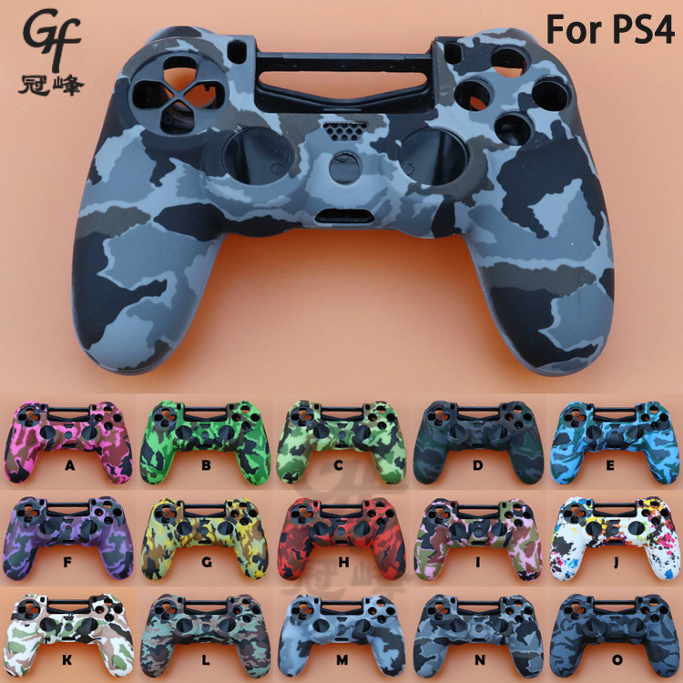 适用PS4手柄硅胶保护套 迷彩硅胶防护套 PS4手柄防尘套 防汗 防滑