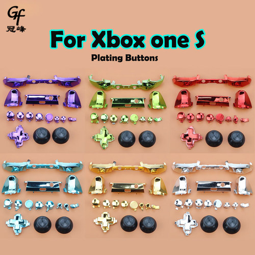 适用于Xbox One Slim电镀金属质感手柄壳XBOX ONES 按键 改装配件