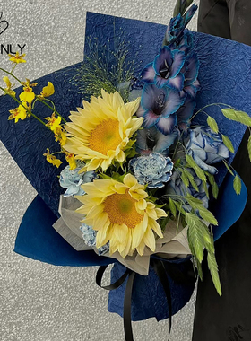 薇艺 卷装石纹纸手工褶皱纸质感石纹肌理鲜花包装创意diy包装材料