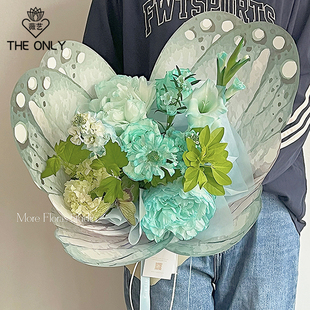 资材 纸异形鲜花束包花纸双面彩印造型纸DIY花艺包装 薇艺 蝴蝶包装