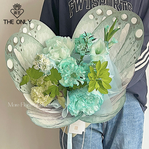 薇艺蝴蝶包装纸鲜花束花艺资材