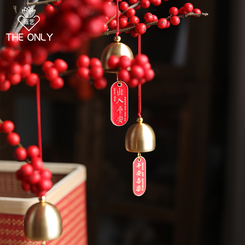 新年铃铛挂件福桶风铃门挂装饰