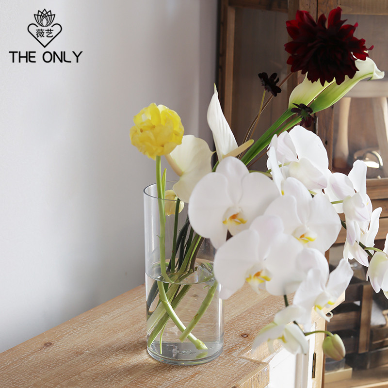 薇艺养花桶圆形透明PET醒花桶直桶高透轻便diy插花桶花瓶花店家居,鲜花速递/花卉仿真/绿植园艺,花瓶,淘宝优惠券,粉丝福利购,淘宝优惠卷