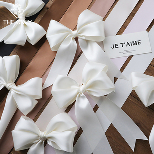 薇艺亮光质感涤纶丝带鲜花束包装 饰蛋糕礼盒彩带辅料 缎带蝴蝶结装