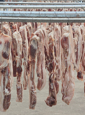 光山十宝豫南信阳黑猪腊肉晾晒风干五花肉非烟熏农家自制腌咸肉