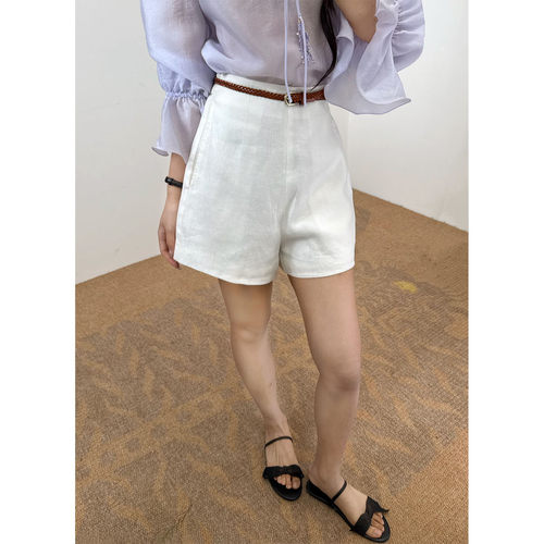 亚麻双色百搭短裤休闲裤