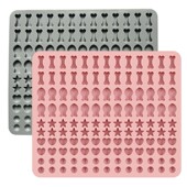 130格硅胶垫烘焙模具迷你宠物零食狗粮烤盘模具饼干卡通蛋糕模具