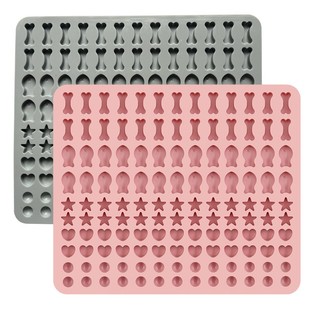 130格硅胶垫烘焙模具迷你宠物零食狗粮烤盘模具饼干卡通蛋糕模具
