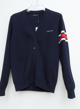 拉PT系列/S专柜男装 秋冬舒柔V领羊毛针织衫毛衣开衫2A2710藏青