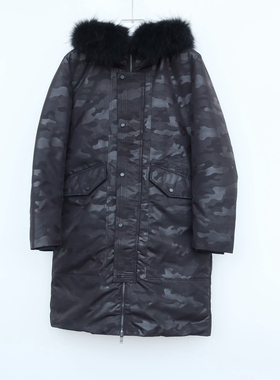 拉PT系列专柜撤柜大牌男装高级商务抗寒加厚保暖羽绒服2A2594黑色