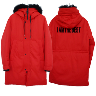 拉PT系列专柜撤柜大牌男装高级商务休闲厚柔保暖羽绒服2A2616大红