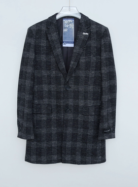 拉夏PT系商场撤柜男装秋冬高级羊毛呢西装外套短大衣2A2798混色