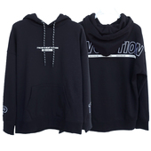 拉夏PT大牌撤柜正品 男秋冬加厚内磨毛细绒保暖连帽卫衣2A2685黑色