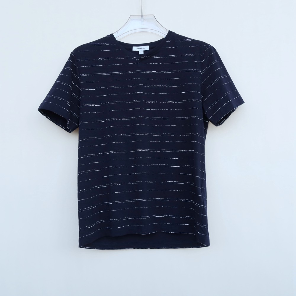 拉JW系列/170专柜男装 夏全棉丝光柔弹圆领短袖T恤2A3538藏青