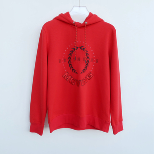 拉PT系列撤柜正品 连帽套头卫衣2A2697大红 男情侣春秋冬高级修身