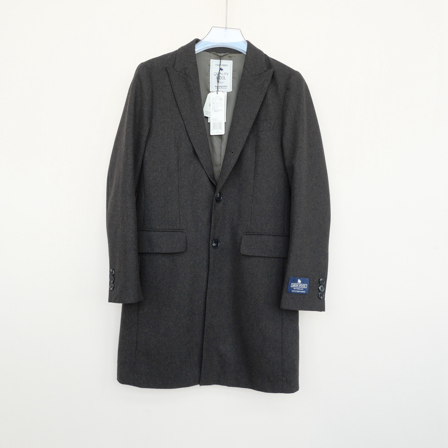 拉PT系列S撤柜正品男春秋舒适全棉仿薄毛呢上衣外套5A4545卡其