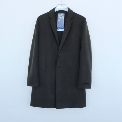 拉夏专柜撤柜正品双面呢短大衣