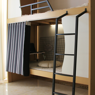 学生宿舍黏贴轨道免打孔柜子床粘贴滑轨寝室太空舱遮光床帘无涂层