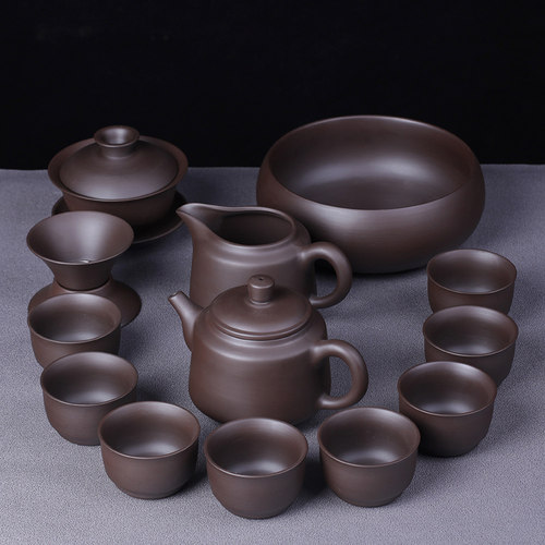 陶瓷紫砂西施壶组合功夫茶具原矿