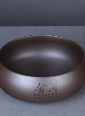 家用茶洗紫砂茶洗水盂洗茶缸水洗陶瓷茶渣缸茶具配件刻字洗茶杯盆