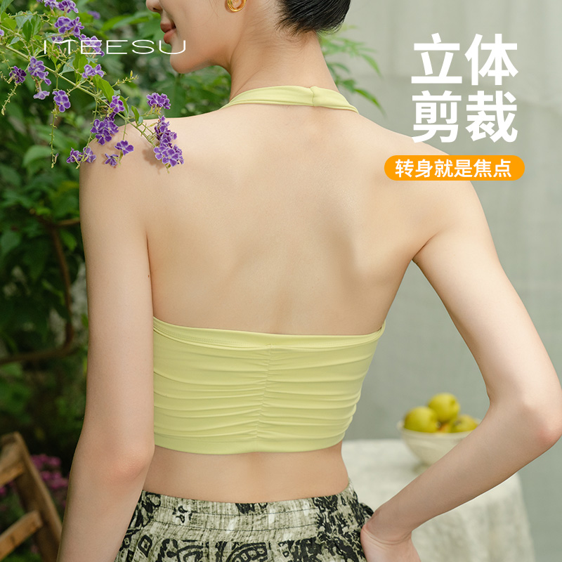 美愫挂脖运动内衣夏季美背可外穿