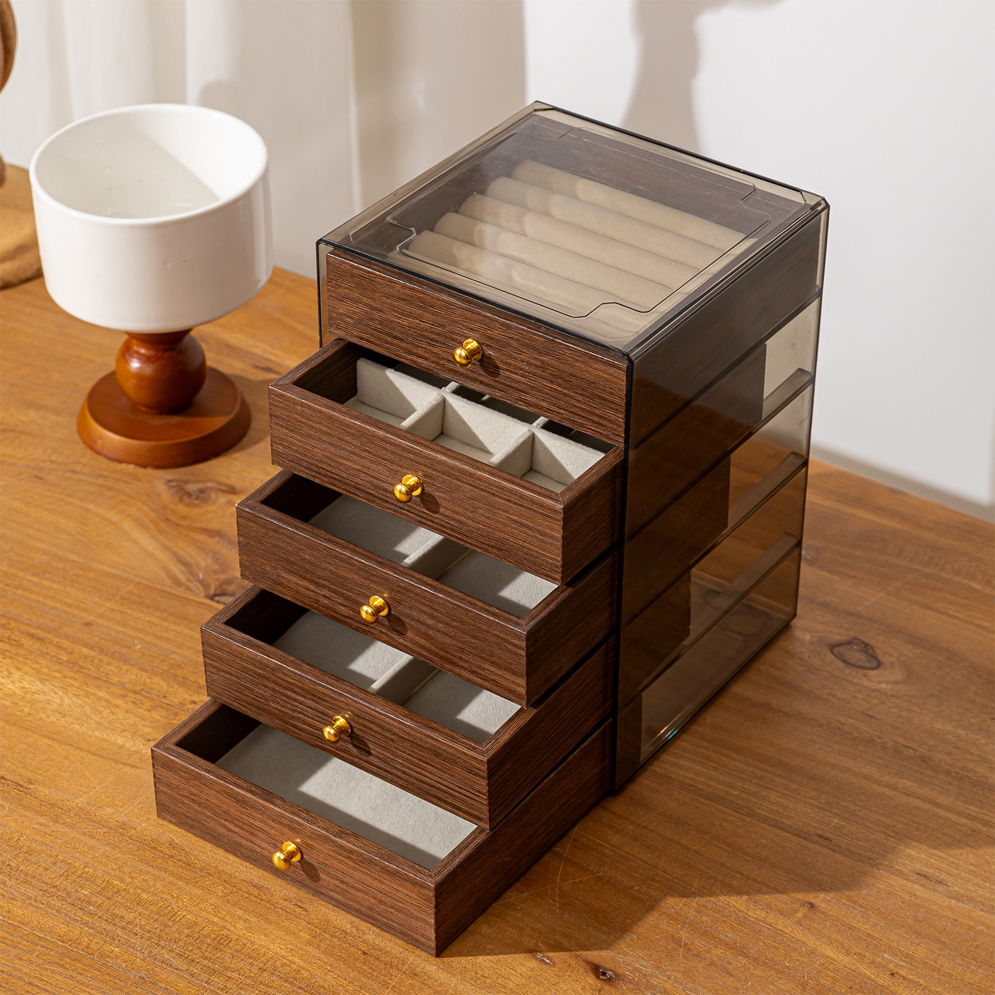 多层首饰盒迷你戒指耳环耳钉手镯手环收纳盒高颜值三金五金珠宝盒,收纳整理,首饰盒,淘宝优惠券,粉丝福利购,淘宝优惠卷