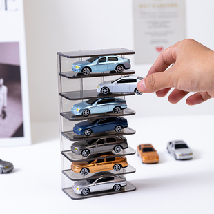 小汽车模型收纳盒多美卡风火轮1比64小车透明展示盒创意桌面摆件