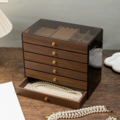 五金首饰盒收纳盒复古精致多层饰品盒轻奢高档耳环项链手镯置物架