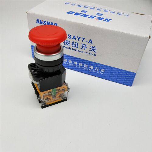 森奥LA38-11ZS 203 209B蘑菇头紧急停止按钮开关旋转复位 22mm