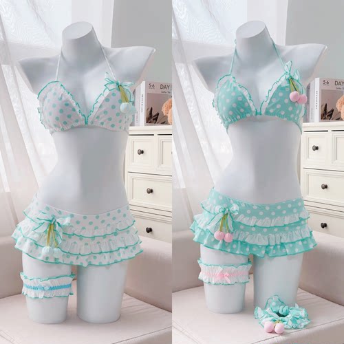 小樱桃比基尼泳衣女甜美少女